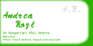 andrea mozl business card